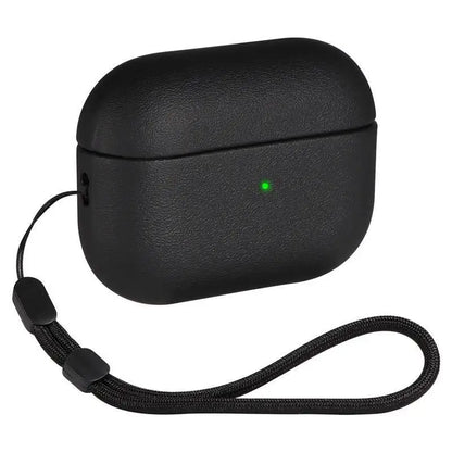 Leather Texture AirPods Pro 3 Case – Soft TPU Shockproof with Lanyard & Kit