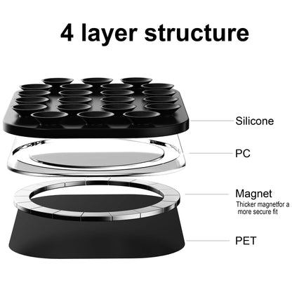 Silicone Magnetic Suction Cup Phone Holder Pad – Wall-Mounted Anti-Slip Square
