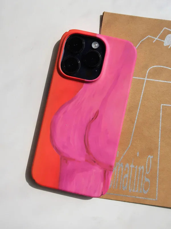 Cute Pink Butt Ultra Thin Hard Case for iPhone 11–16 Series