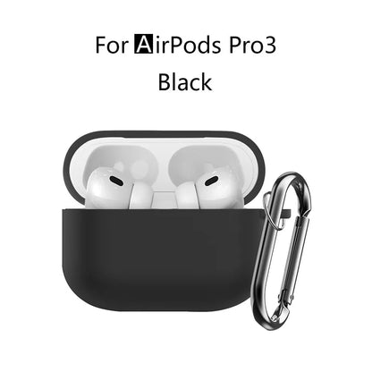 Shockproof Full-Body Earphone Cover for AirPods Pro 3 with Keychain Holder