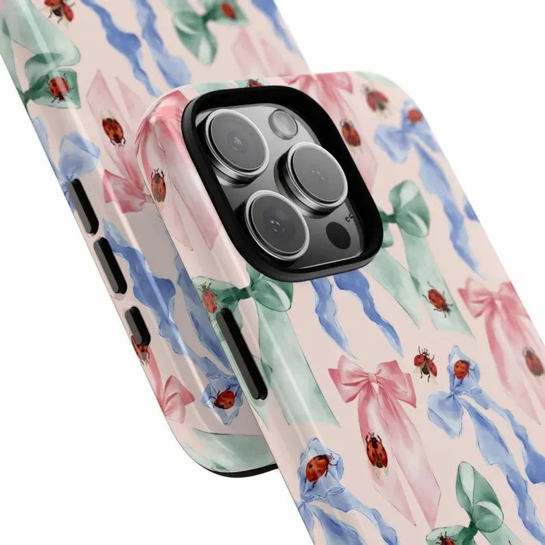 Luxury Colorful Bow Case for iPhone 17–7 Pro Max Double-Layer Back Cover