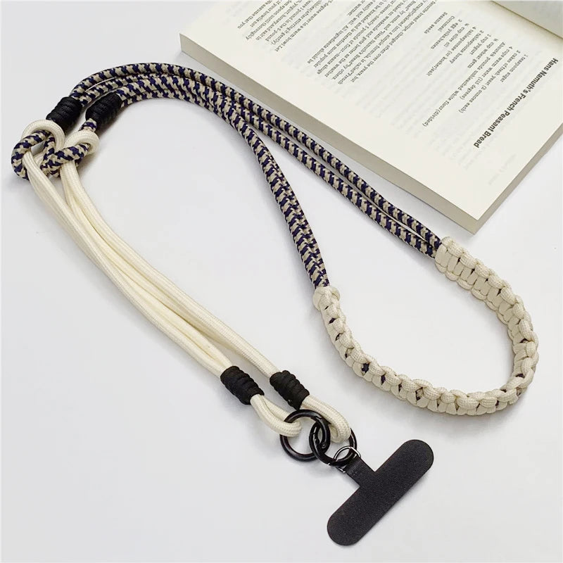 3-in-1 Korean Mobile Phone Lanyard Woven Anti-Loss Handing Rope for iPhone & Xiaomi