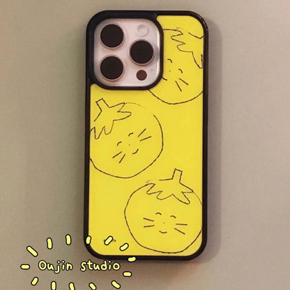 Ins Korean Tomato Design Phone Case for iPhone 11–16 Series