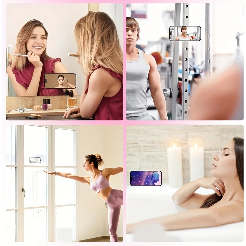 Silicone Suction Cup Phone Holder with Card Wallet for iPhone and Android Selfies