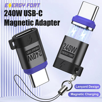 240W Magnetic USB-C Adapter – Fast Charging & Data Transfer Extender