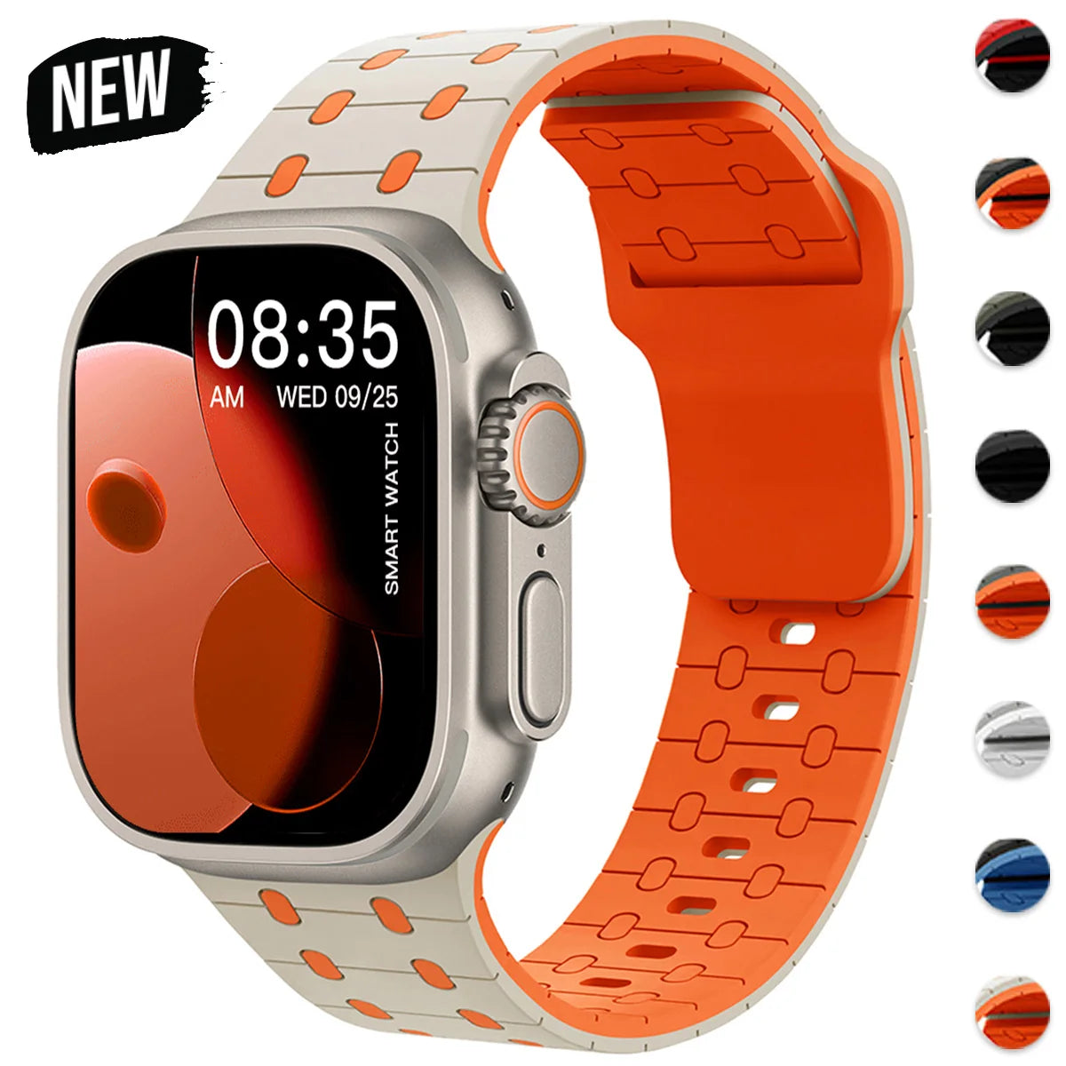 Sport Silicone Bracelet for Apple Watch Series 3–10 SE Ultra 38–49mm