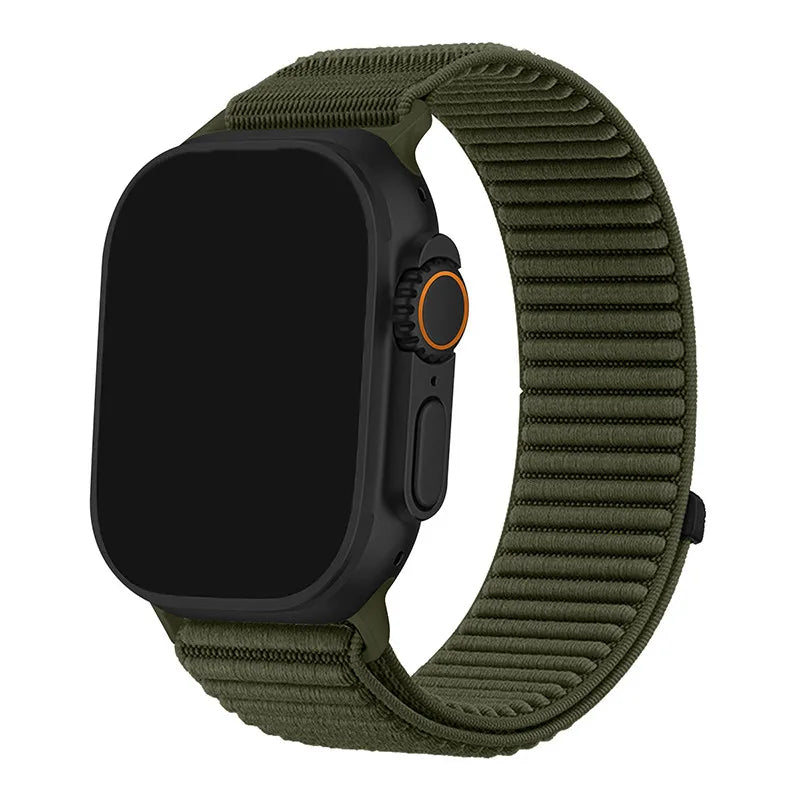 Nylon Braided Sport Strap for Apple Watch Band 10 9 8 SE Ultra 2 49mm–38mm