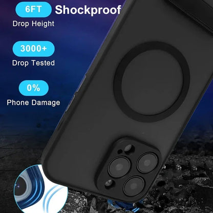 Magnetic Stand Case for iPhone 17 16 15 14 13 12 11 Pro Max Translucent Cover