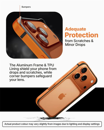 Alloy Metal Bumper Case for iPhone 17–12 Series – Hard Frame & Soft Inner Cover