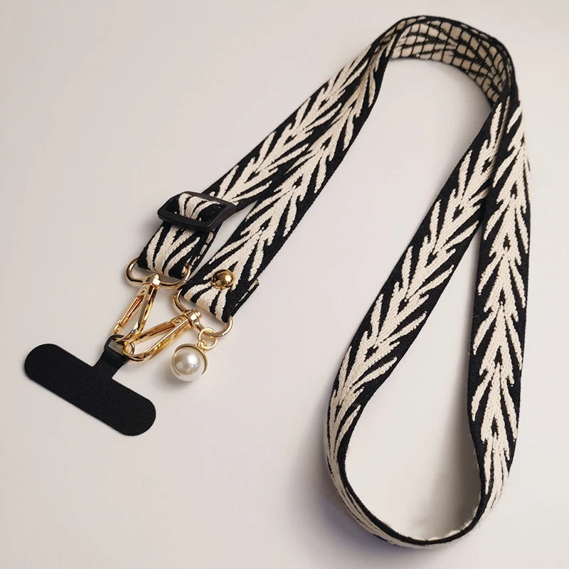 Adjustable Crossbody Phone Lanyard with Card Holder for All Mobile Phone Cases