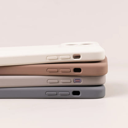 Square Liquid Silicone Case for iPhone 12 13 Pro Max Plus Colorful Soft