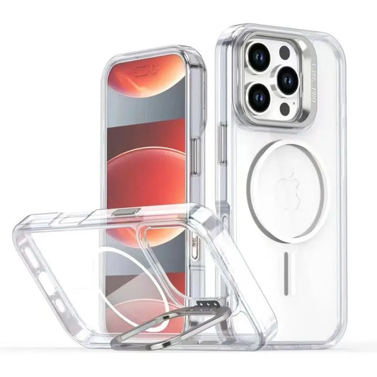 MagSafe Clear Case for iPhone 16 15 14 13 12 11 Pro Max 16E with Camera Holder