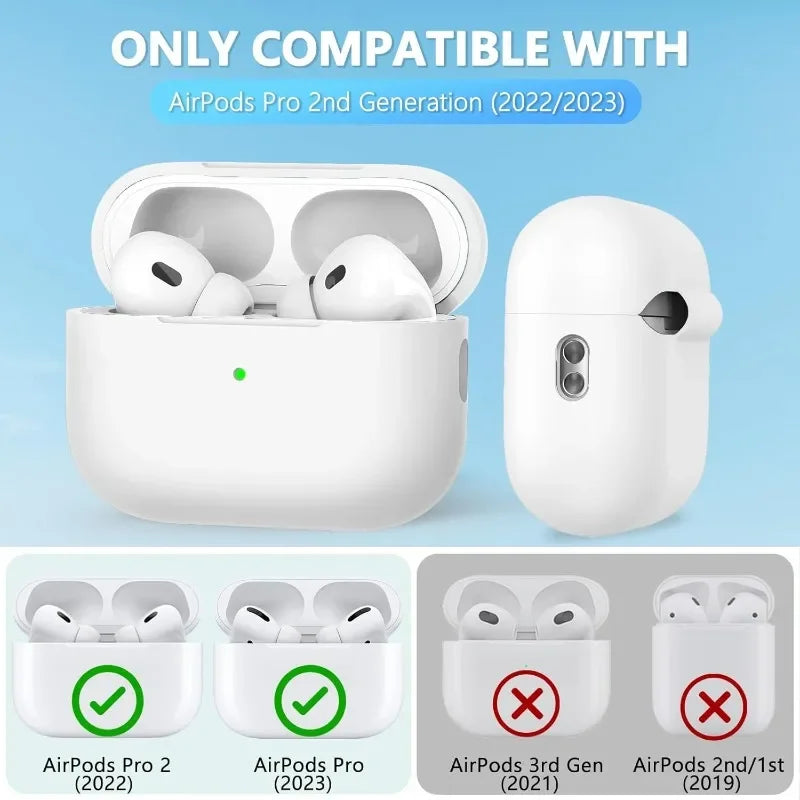Soft Silicone AirPods Pro Case with Cleaner Kit for 1st & 2nd Generation