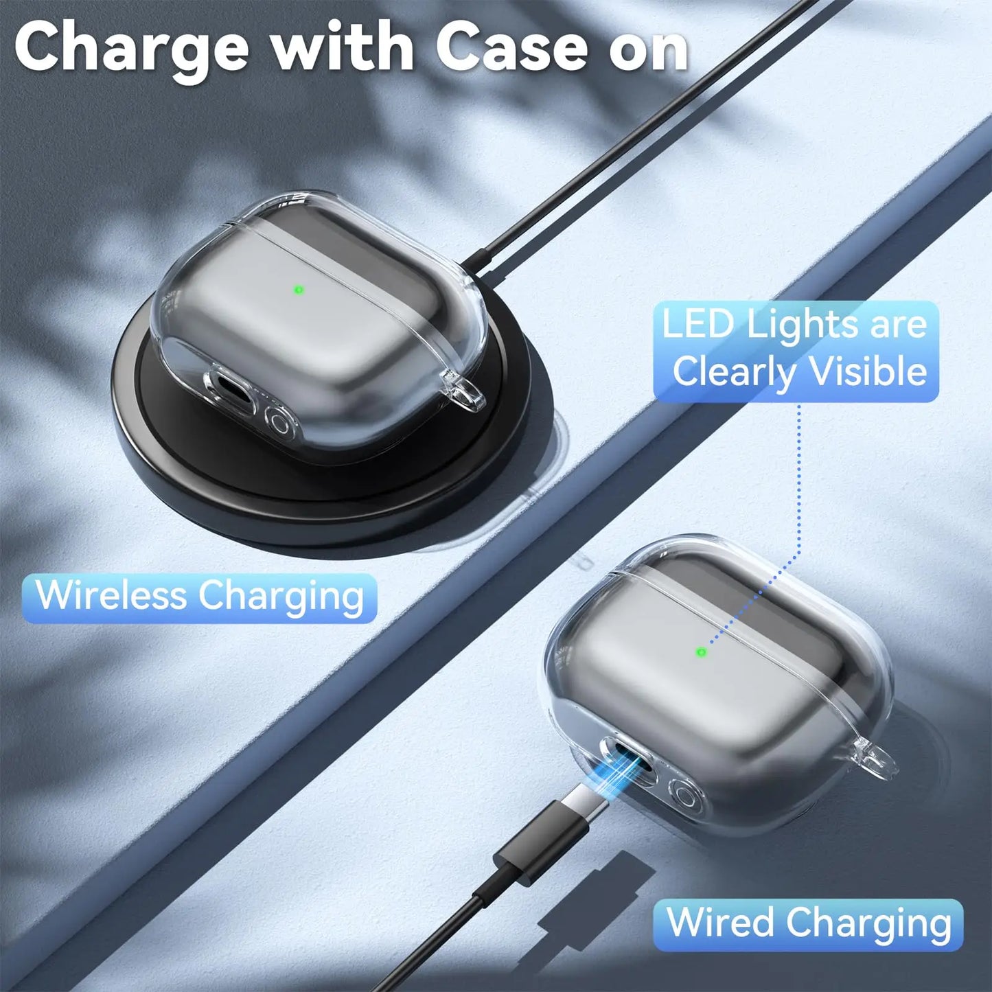 Clear Silicone Case Cover for Samsung Galaxy Buds 3 Pro & Buds 3