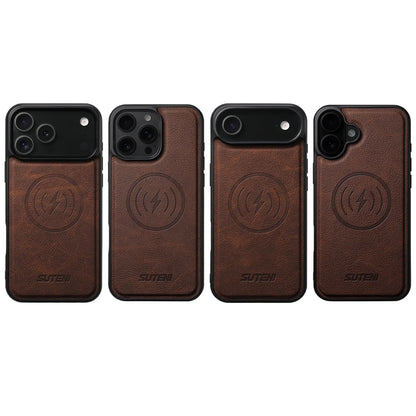 Luxury Retro Leather MagSafe Case for iPhone 17–12 | Magnetic Shockproof Cover