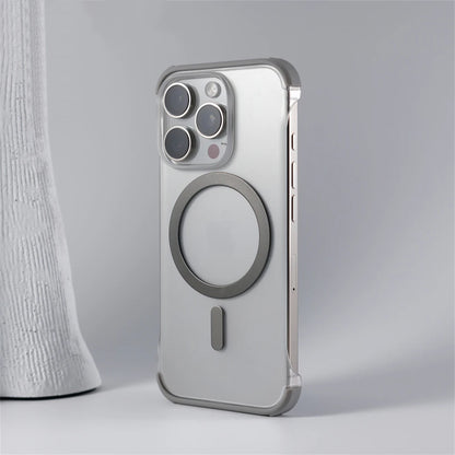 Ultra-Thin Frameless MagSafe Matte Case for iPhone 12–16 Pro Max