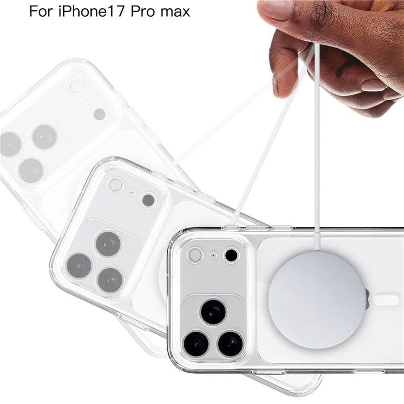 Active Touch Camera Button Clear MagSafe Case for iPhone 17 Air 17 Pro 17 Pro Max