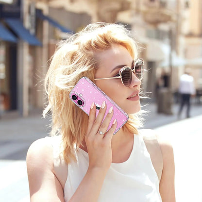 Glitter Clear Case for iPhone 17 Air 16E 16 15 14 13 12 11 SE Mini Pro Max