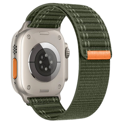 Nylon Wave Pattern Strap for Apple Watch Ultra 2 & Series 10–3, Adjustable 38–49mm Band
