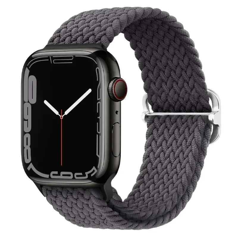 Braided Nylon Strap for Apple Watch Ultra 2/Series 10–4 Adjustable Band