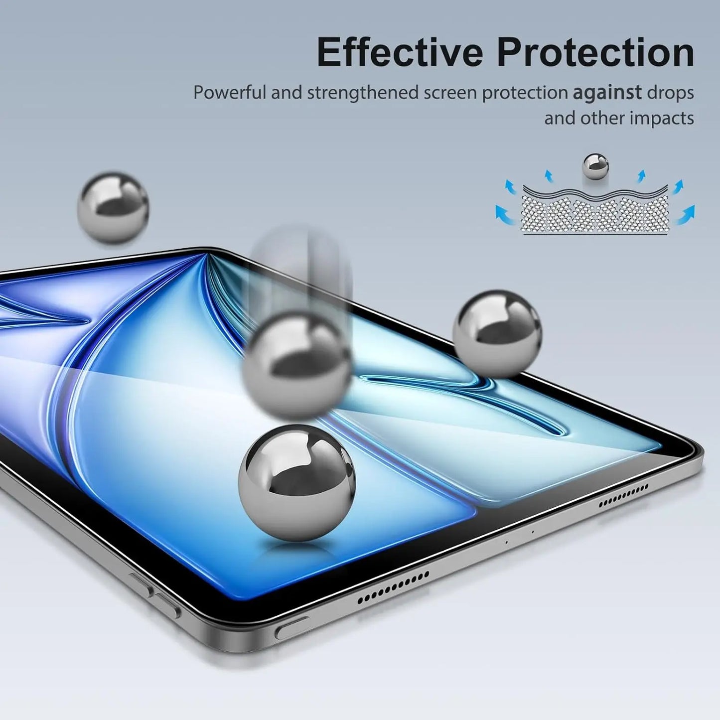 2-Pack Tempered Glass Screen Protector for iPad Air 11"/13" 2024 M2