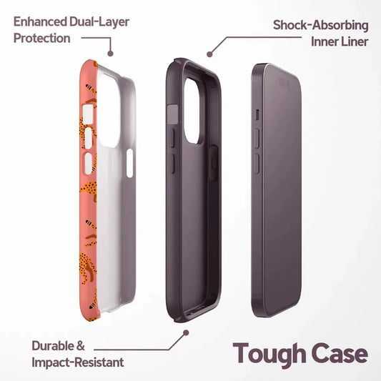 Luxury Leopard Print Case for iPhone 17–8 Pro Max Double-Layer Cover