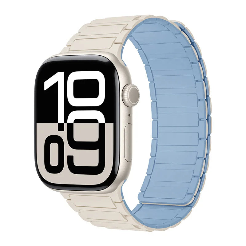 Magnetic Silicone Band for Apple Watch Ultra 3 2 Series 11 10 9 8 7 6 SE