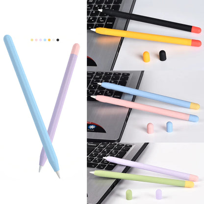 Silicone Stylus Cover for Apple Pencil 1 & 2 – Colorful Anti-Slip Case