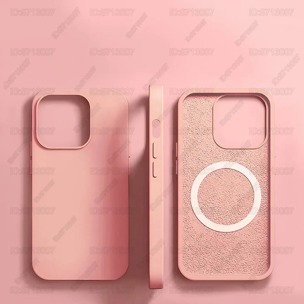 Magnetic Liquid Silicone Case for iPhone 16/15 Pro Max & 16 Plus