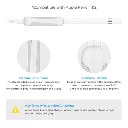 Soft Silicone Grip Sleeve for Apple Pencil 1/2/3 & Pencil Pro