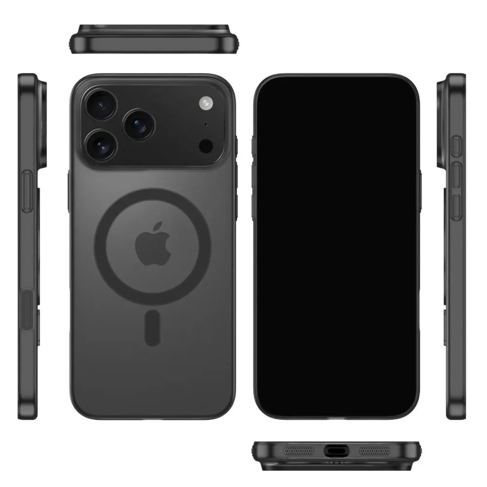 Ultra-Thin Magnetic Matte Case – Translucent MagSafe Cover for iPhone 12–17