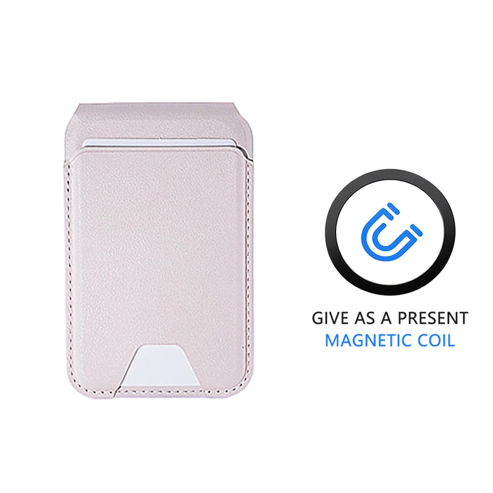 Magnetic MagSafe Leather Wallet Stand for iPhone 17–14 Pro Max