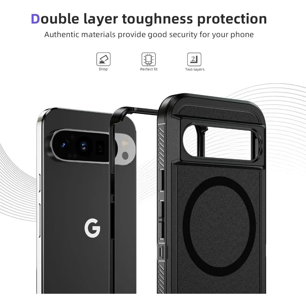 Shockproof MagSafe Armor Case for Google Pixel 10 9 Pro XL 8 7A Magnetic Rugged