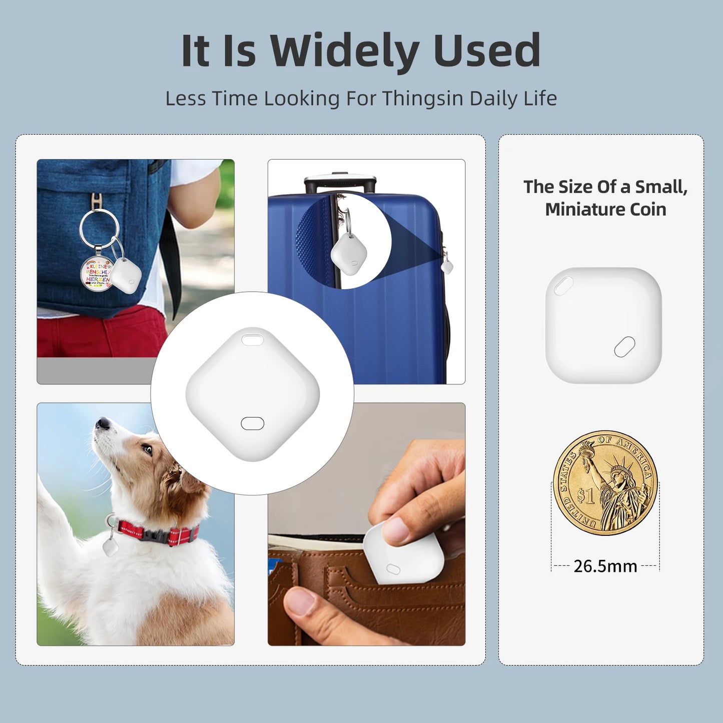 Smart Mini Tag Tracker for Apple Find My | Bluetooth Anti-Loss AirTag Device