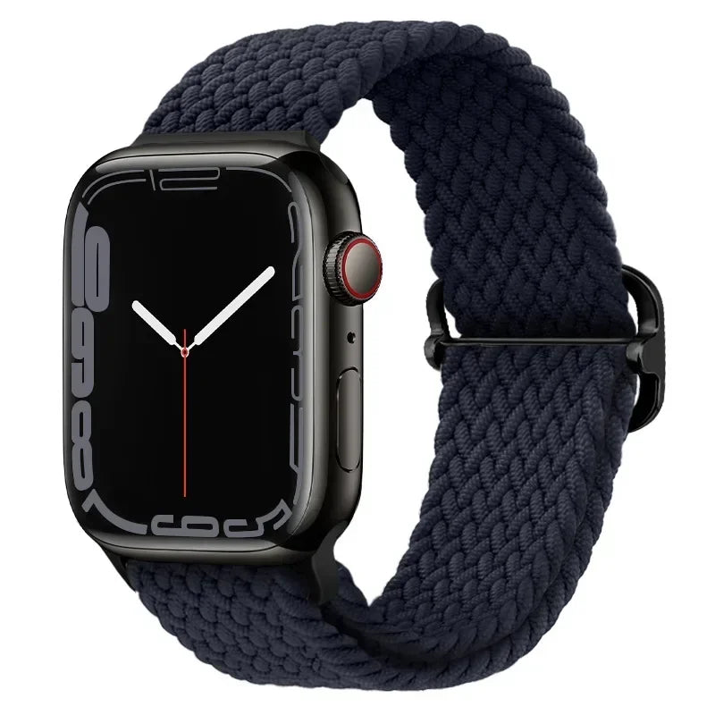 Braided Nylon Strap for Apple Watch Ultra 2/Series 10–4 Adjustable Band