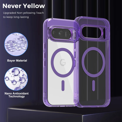 Luxury Transparent MagSafe Case for Google Pixel 10 Pro XL/9A – Solid Bumper
