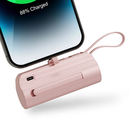 Mini 4500mAh Power Bank with Dual USB-C Ports for iPhone 16–15 & Android