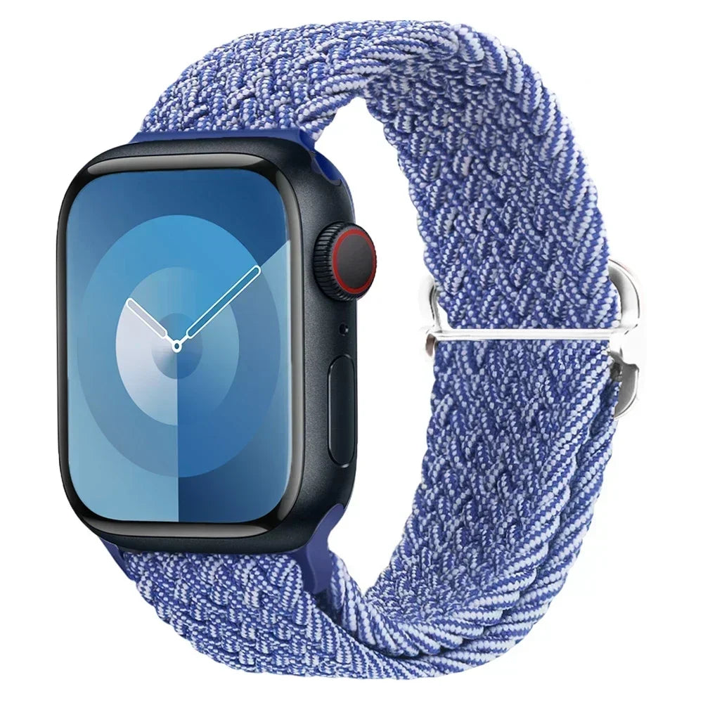 Braided Elastic Strap for Apple Watch Ultra 2 49mm Series 10 9 8 7 SE 6 5 4