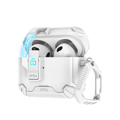 Secure Lock Shockproof Case for AirPods 1/2/3/4 Pro with Hook & Holder