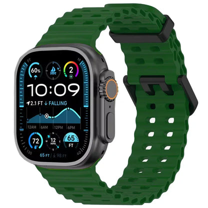 Sporty Ocean Silicone Band for Apple Watch Ultra & Series 4–10