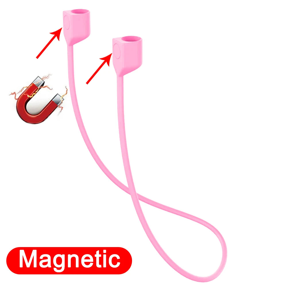 Magnetic Silicone Neck Strap for AirPods Pro 1 2 3 Anti-Lost Earphone Rope