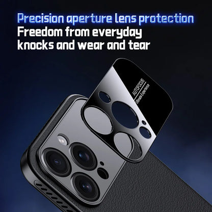 Ultra-Thin Leather MagSafe Case for iPhone 17–14 | Heat-Dissipation Cover