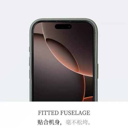 Luxury Diamond Leather MagSafe Case for iPhone 17 Pro Max with Metal Lens Frame