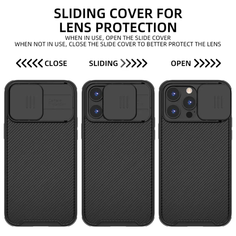 Magnetic Case for iPhone 16–11 Pro Max with Slide Lens Protection Cover