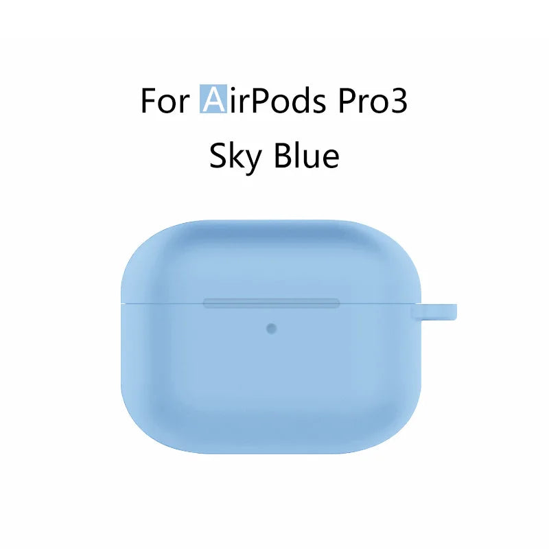 Soft Silicone AirPods Pro 3 Case – Keychain & Cleaning Kit Included