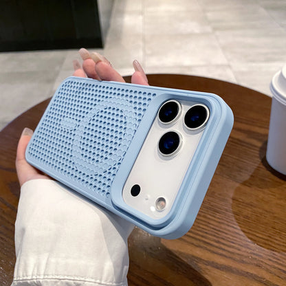 Hollow Mesh Cooling MagSafe Case for iPhone 14/13/12 Pro Max Plus Magnetic Cover