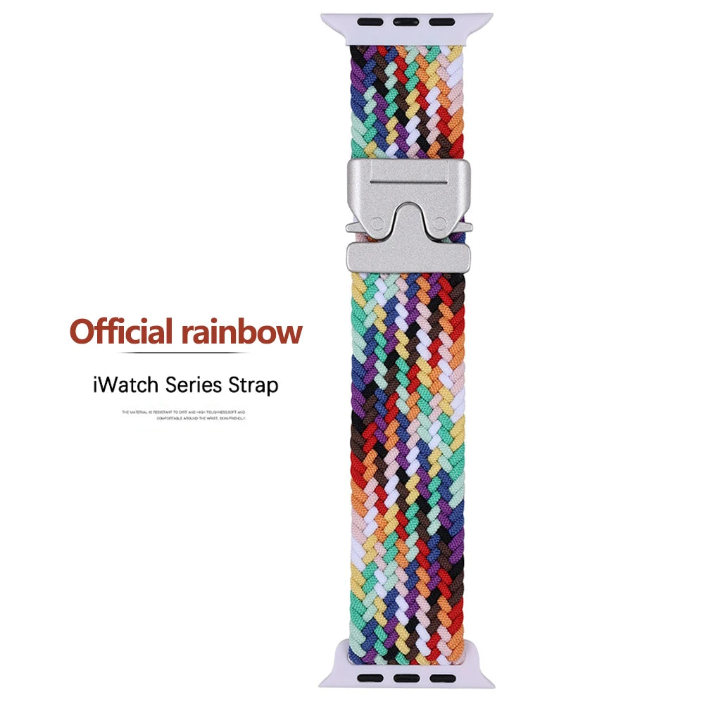 Nylon Parachute Strap for Apple Watch 41–49mm iWatch Ultra/Series 6–11 SE3