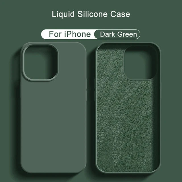 Liquid Silicone Shockproof Case for iPhone 16 Pro Max Plus Soft Cover