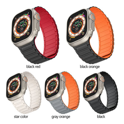 Magnetic Silicone Strap for Apple Watch Ultra 2 & Series 9–4 | 49–38mm Band