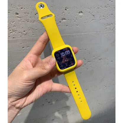 Shockproof Case with Silicone Sport Band for Apple Watch 42-45mm